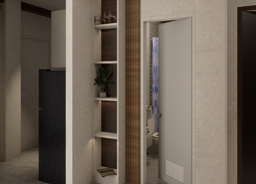 Bathroom fixtures and finishes.